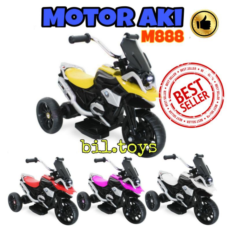 MAINAN MOTOR AKI ANAK PMB M888 BMW MAINAN SEPEDA MOTOR AKI MURAH MAINAN MOTOR TUNGGANG AKI PMB 888