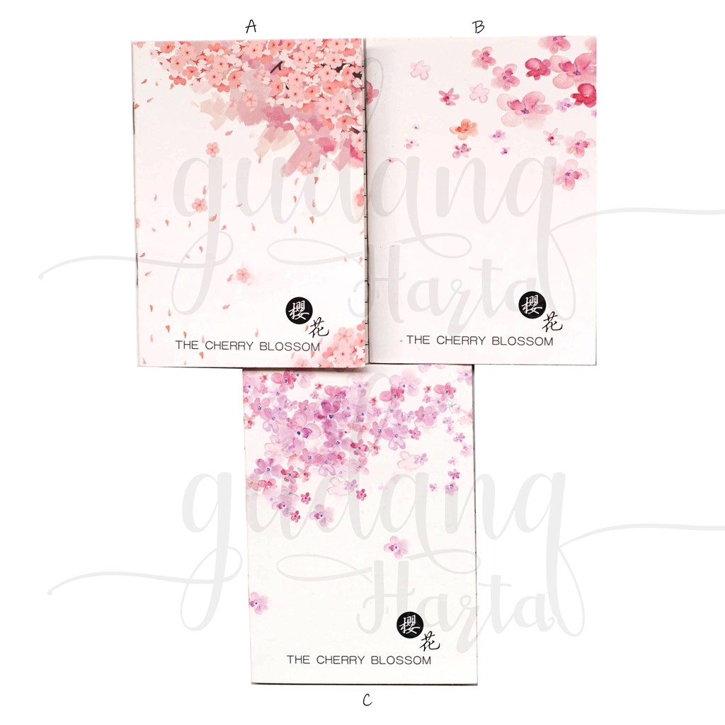 Notebook Mini Sakura Buku Tulis Catatan Bunga Sakura Lucu GH 308312