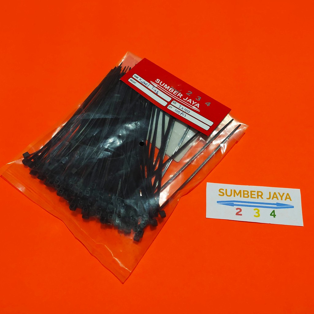 Kabel Ties 10 CM HITAM isi 100 PCS 3 X 100 TERMURAH