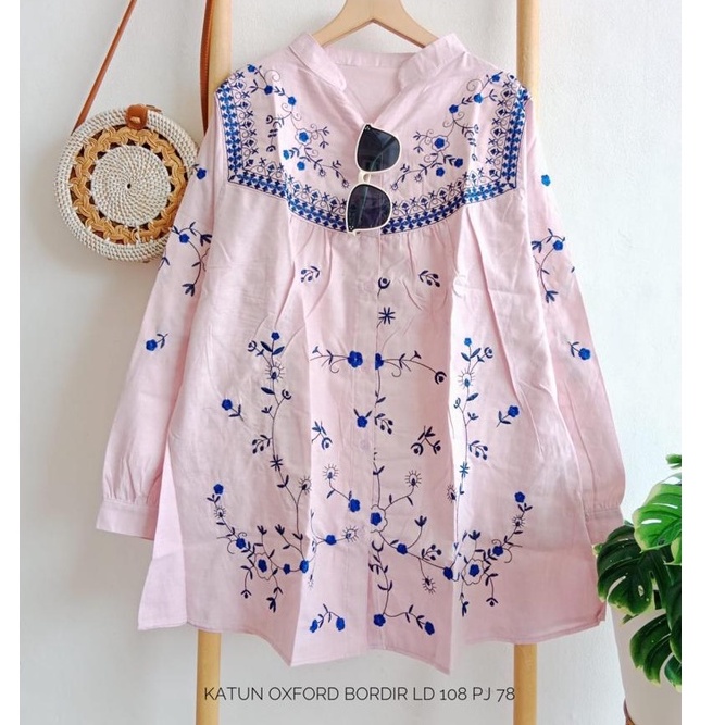 Blus katun linen import