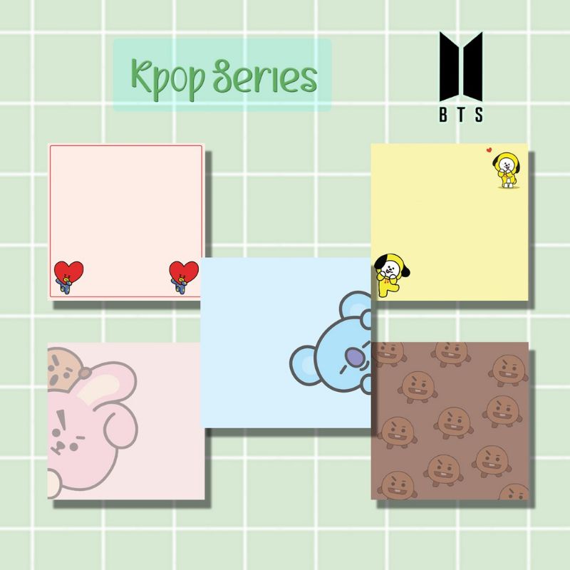 

Memo Print / Memo Pad / Notes Kpop BTS