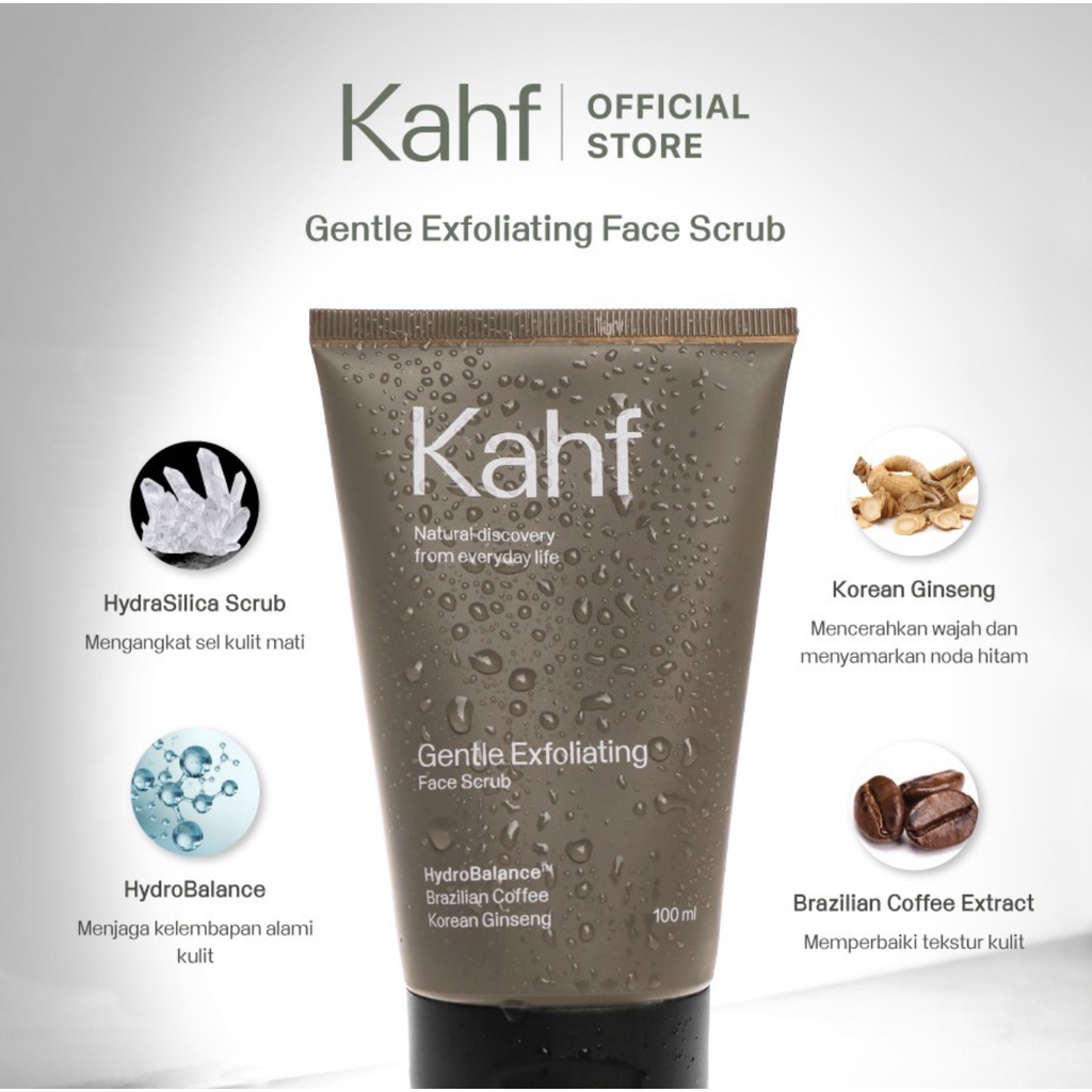 KAHF Man Facial Wash 50ml 100 ml / Sabun Cuci Muka Pria - Laki Laki