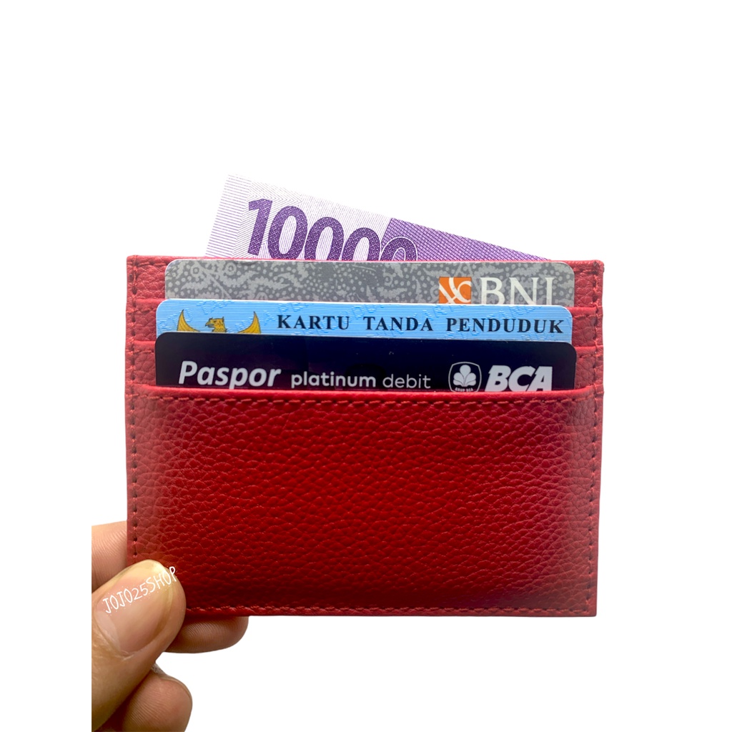 DOMPET KARTU / CARD HOLDER POLOS KULIT SINTETIS PRIA WANITA STT 57