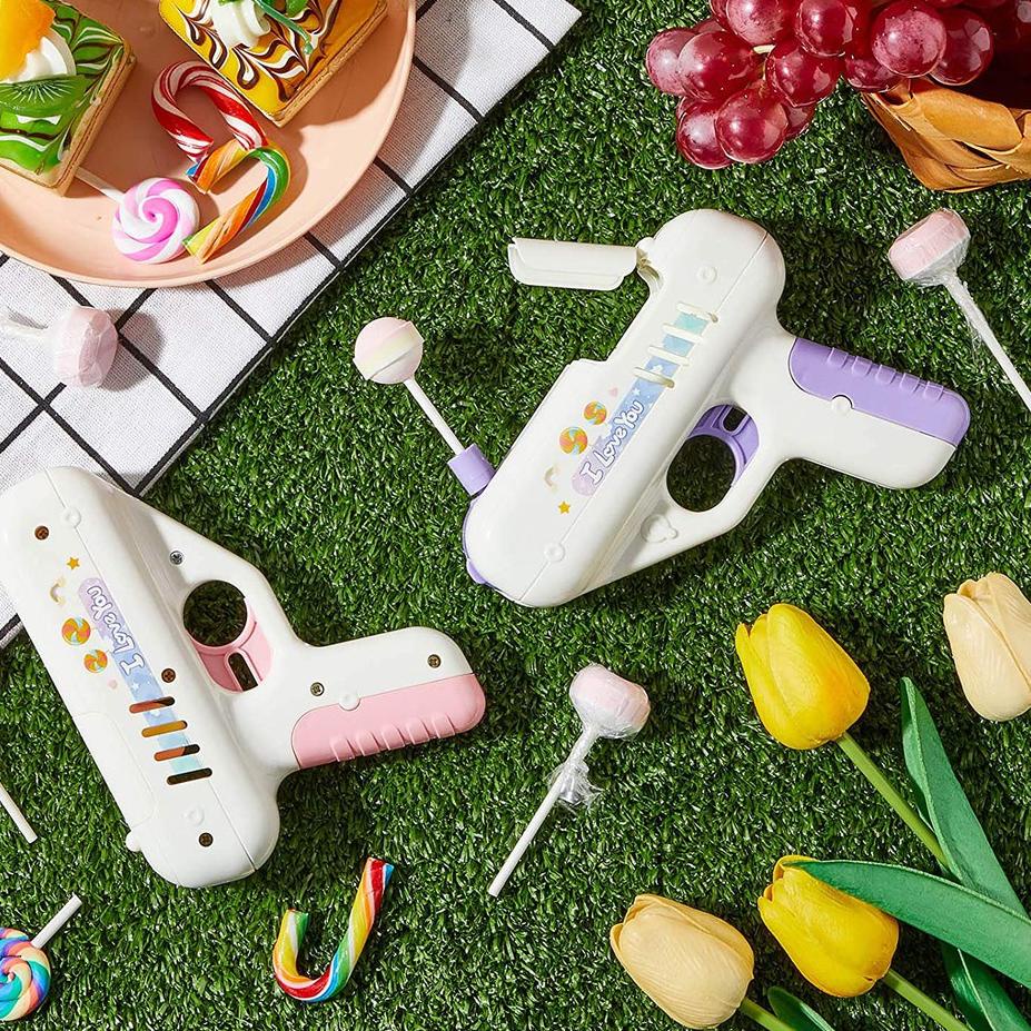 ァ Lollipop Gun Mainan tembakan Lollipop Permen/Mainan Pistol Permen Lolipop/Candy Gun/Lollipop Gun/V