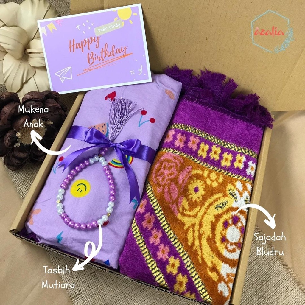 Hampers Kado Anak Mukena Rayon + Sajadah Turki Kado Ulang Tahun Souvenir Ulang Tahun