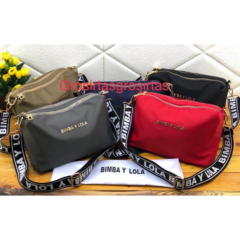 Tas slempang 2RUANG nylon BYL UK 26x15cm kode 6403