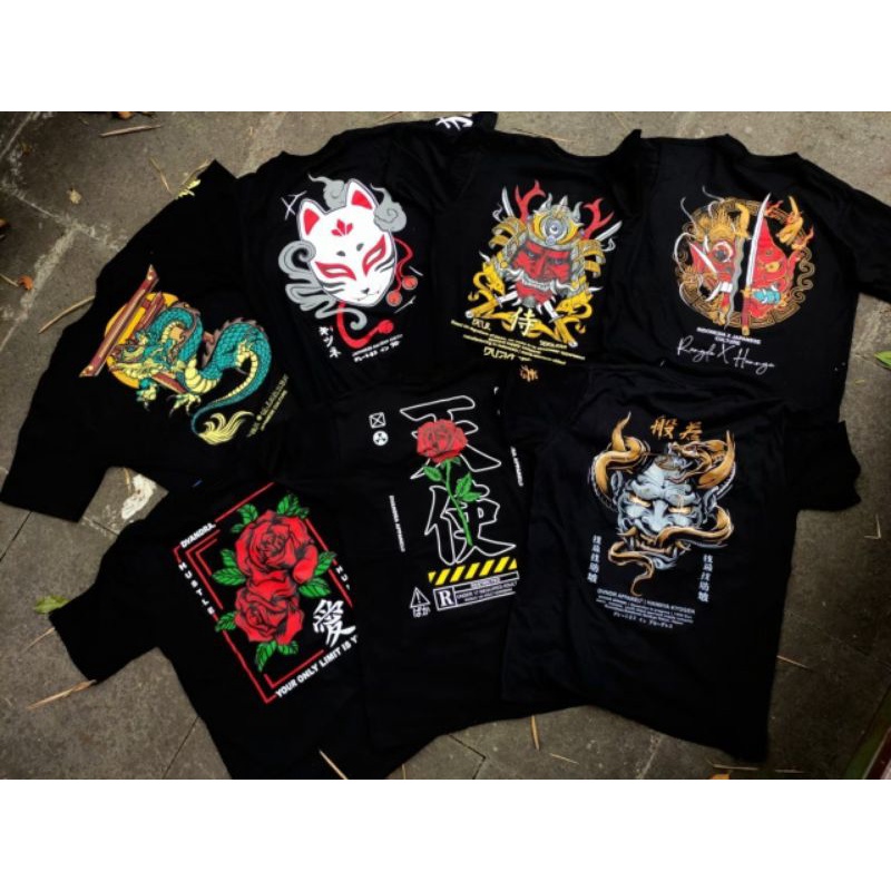 kaos pria wanita model terbaru 2022/kaos distro dvandra/kaos jepang pria