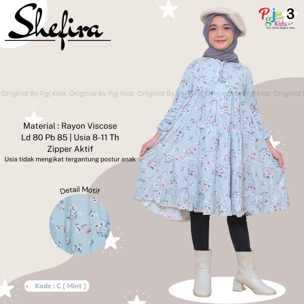 Baju Atasan Tunik Panjang Anak Perempuan Remaja Cewe Bunga Bunga / Tunik Anak Lucu