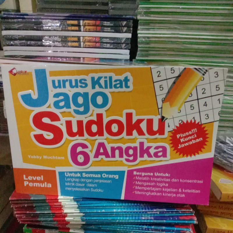 BUKU JURUS KILAT JAGO SUDOKU 6 ANGKA LEVEL PEMULA
