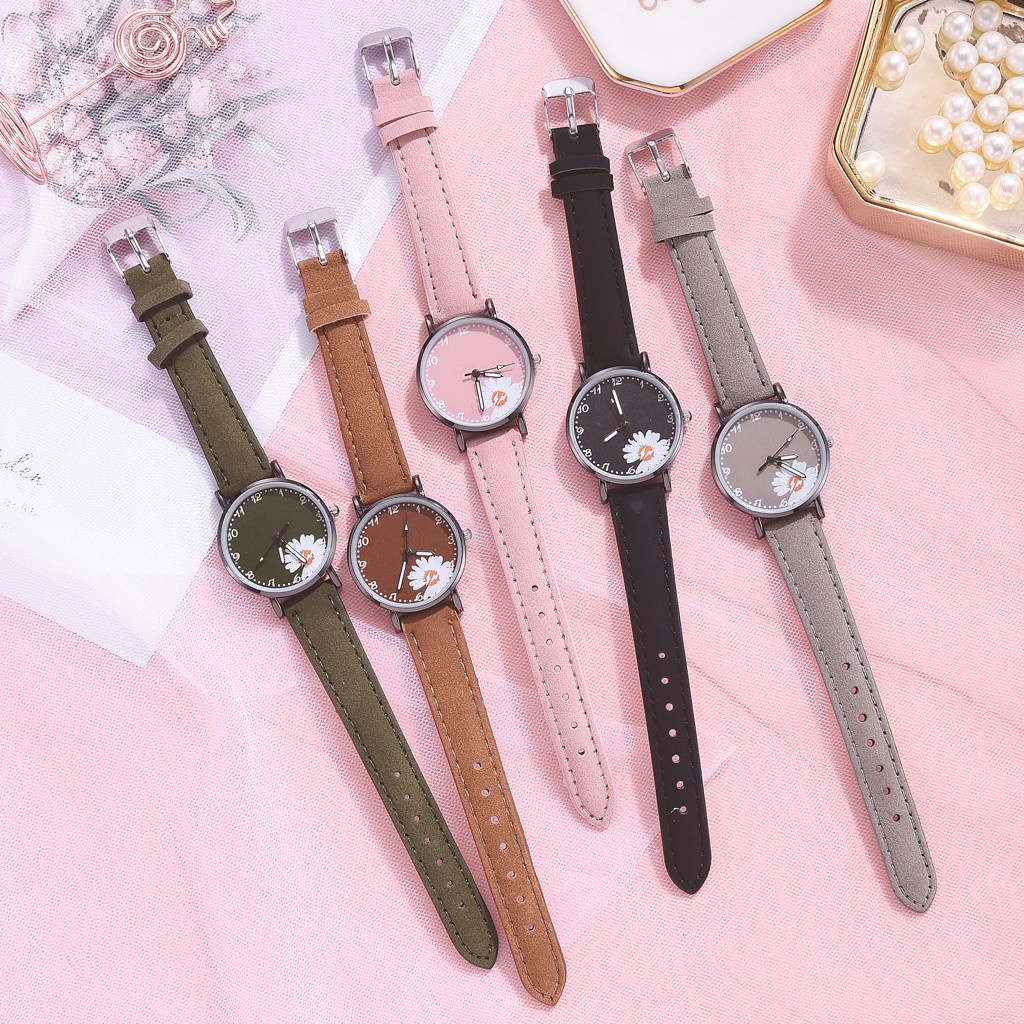 MAXSO Jam Tangan Wanita Bunga Daisy Kalep
