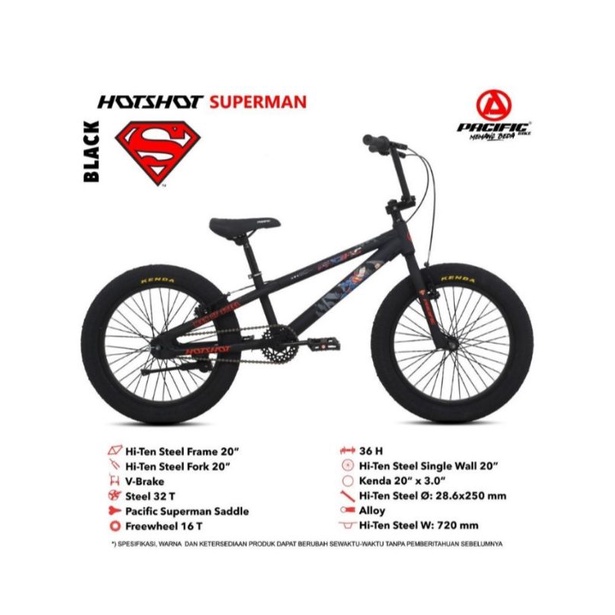 Sepeda Anak Laki BMX Pacific 20 Hotshot Superman