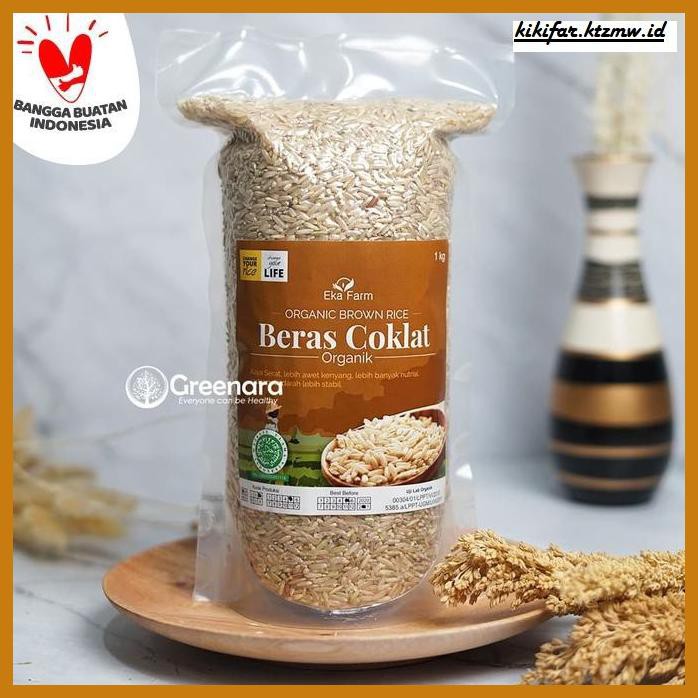 

ANEKA-BERAS- BERAS COKLAT ORGANIK 1KG EKAFARM -BERAS-SEHAT.