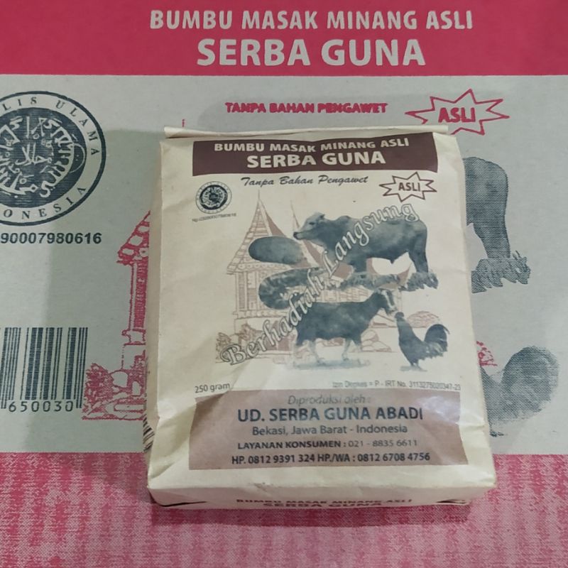 

BUMBU MASAK MINANG ASLI SERBA GUNA 250gram - BUMBU GULAI - BUMBU RENDANG - BUMBU SOP - BUMBU INSTAN - BUMBU PADANG - BUMBU ASLI MINANG - BUMBU REMPAH REMPAH - BUMBU SIAP SAJI - BUMBU NASI GORENG -
