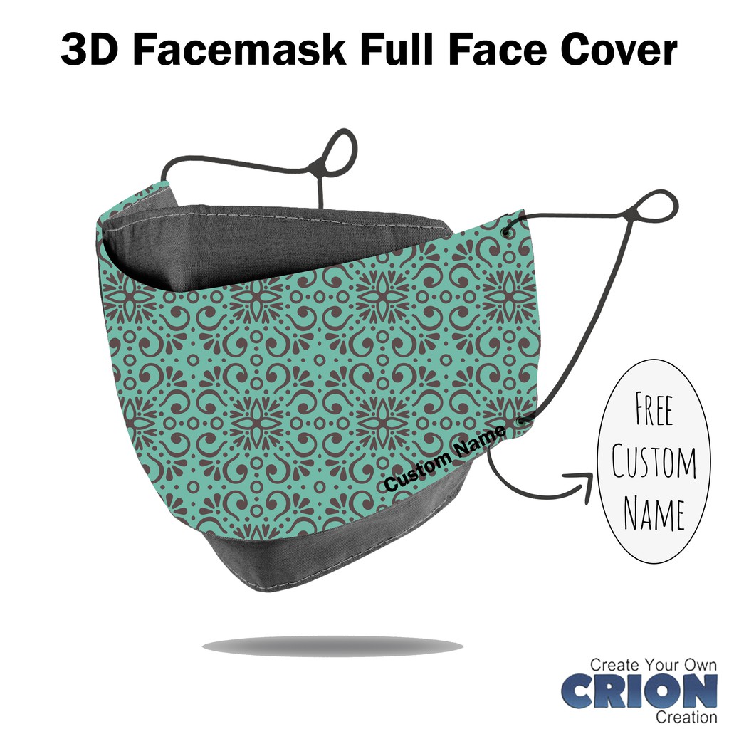 Crion - Masker 3d Full Face Cover Boho Style - antibacterial