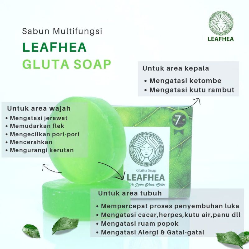 LEAFHEA GLUTA SOAP/SABUN LEAFHEA/LEAFHEA
