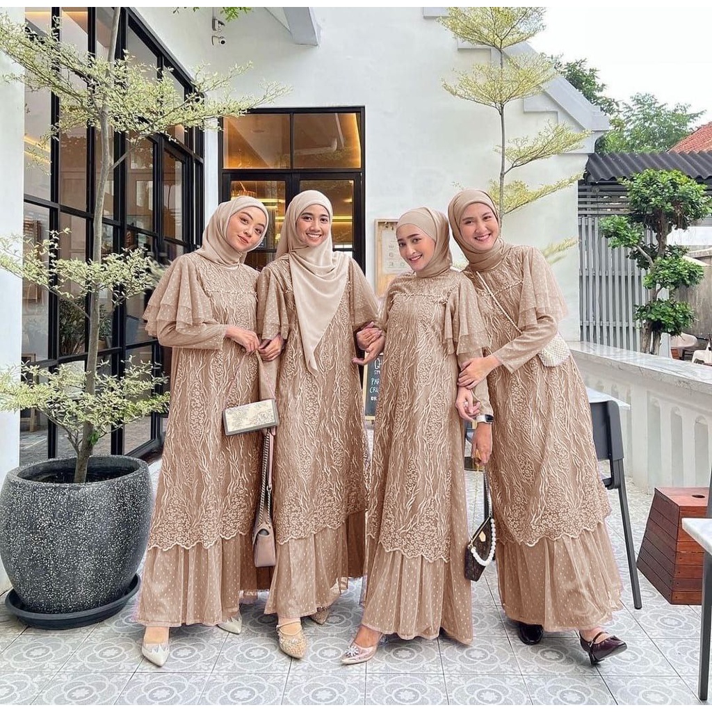 MX KEISYA FASHION BRUKAT WANITA TERLARIS / GAMIS MEWAH TERBARU / PAKAIAN MUSLIM PESTA