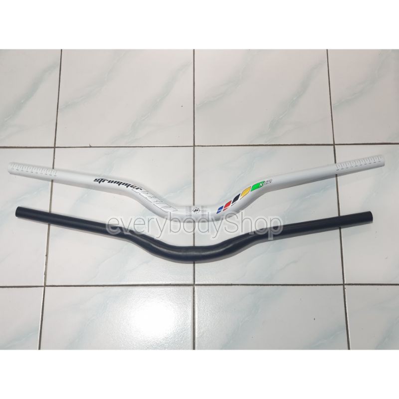 SETIR SEPEDA MTB STRUMMER PUTIH STIR HITAM POLOS BIKE