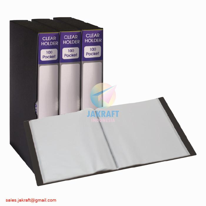 

Clear Holder Display Book Folio F4 Fc Hitam Black Isi 100 + Box