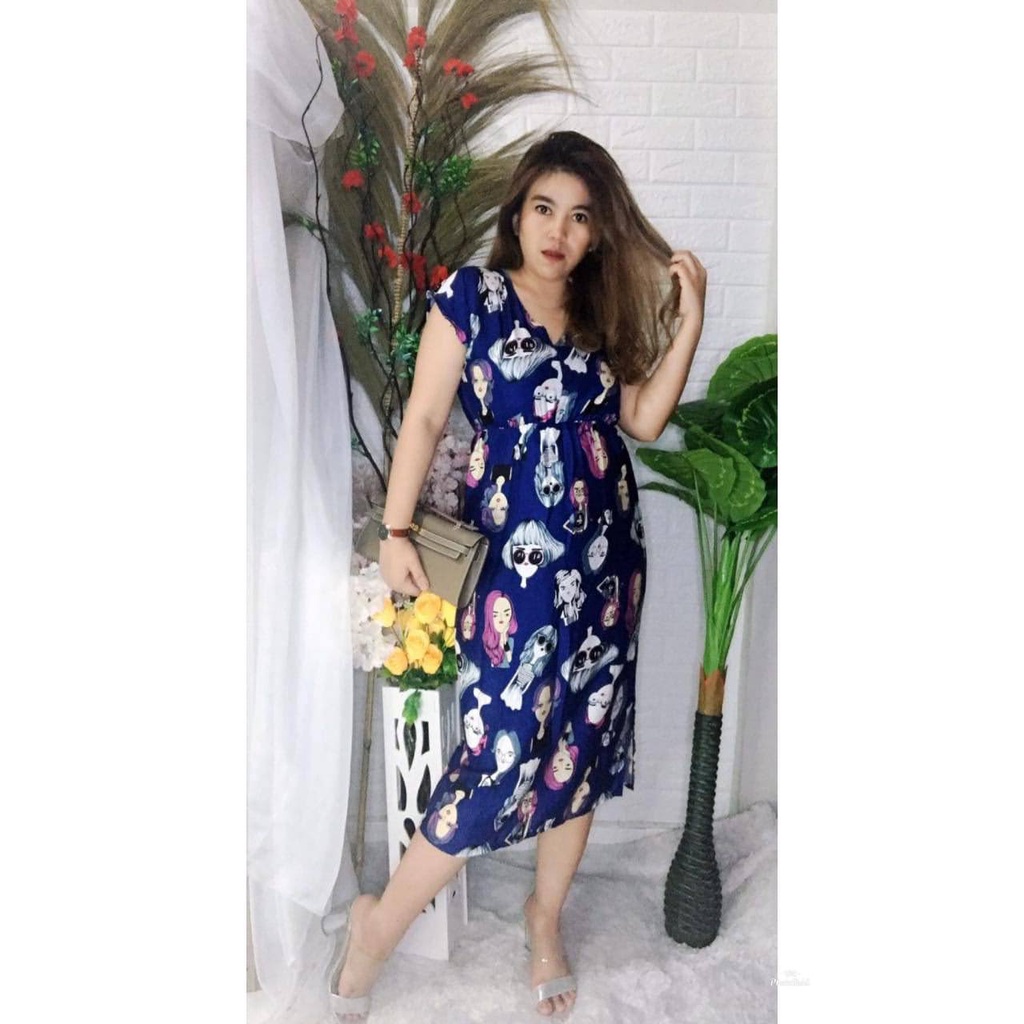 Daster Dress Manohara Bali-MN - RETRO NAVY