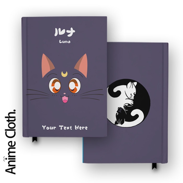 

Buku Catatan Notebook Sailormoon 5 Luna Cat Custom Diary Hardcover