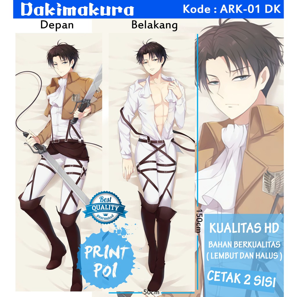 Dakimakura Levi Ackerman Shingeki no Kyojin - Attack On Titan Husbu