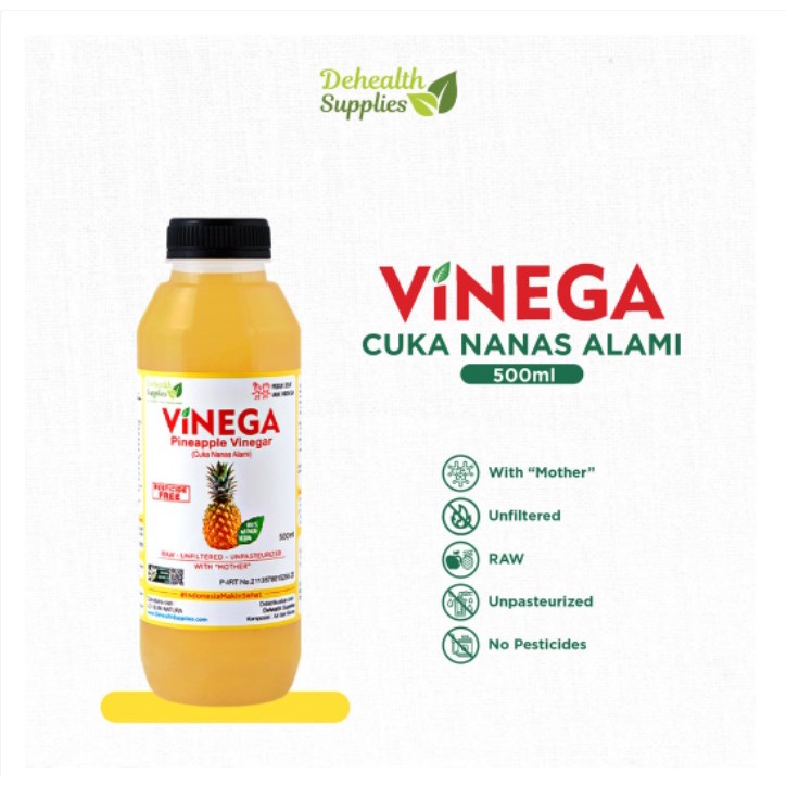 Dehealth Supplies VINEGA CUKA Nanas 500ml Plastik - Pineapple Vinegar