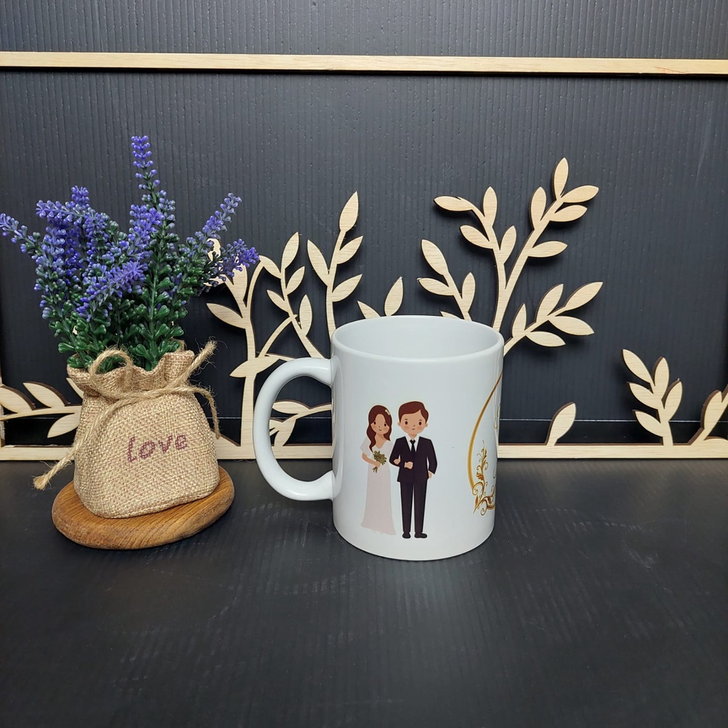 Mug Wedding import SNI berkualitas|Free DESIGN tinggal pilih