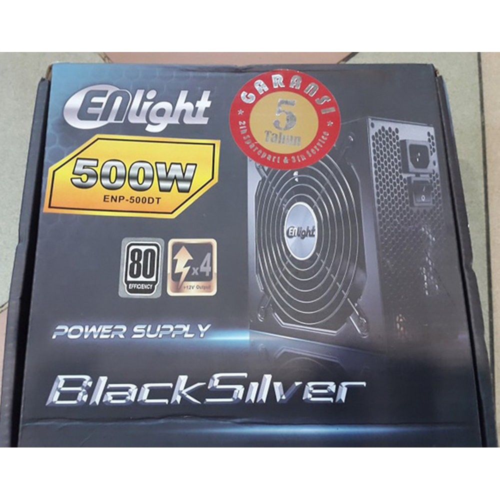 PSU POWER SUPPLY ENLIGHT 500W 500 W 80 PLUS BRONZE  BLACK SILVER Best Quality