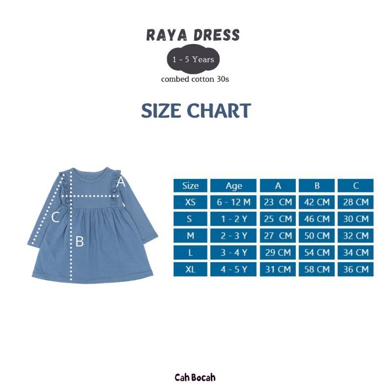 CAH BOCAH - RAYA DRESS - DRESS ANAK - BAJU ANAK - DRESS BAYI