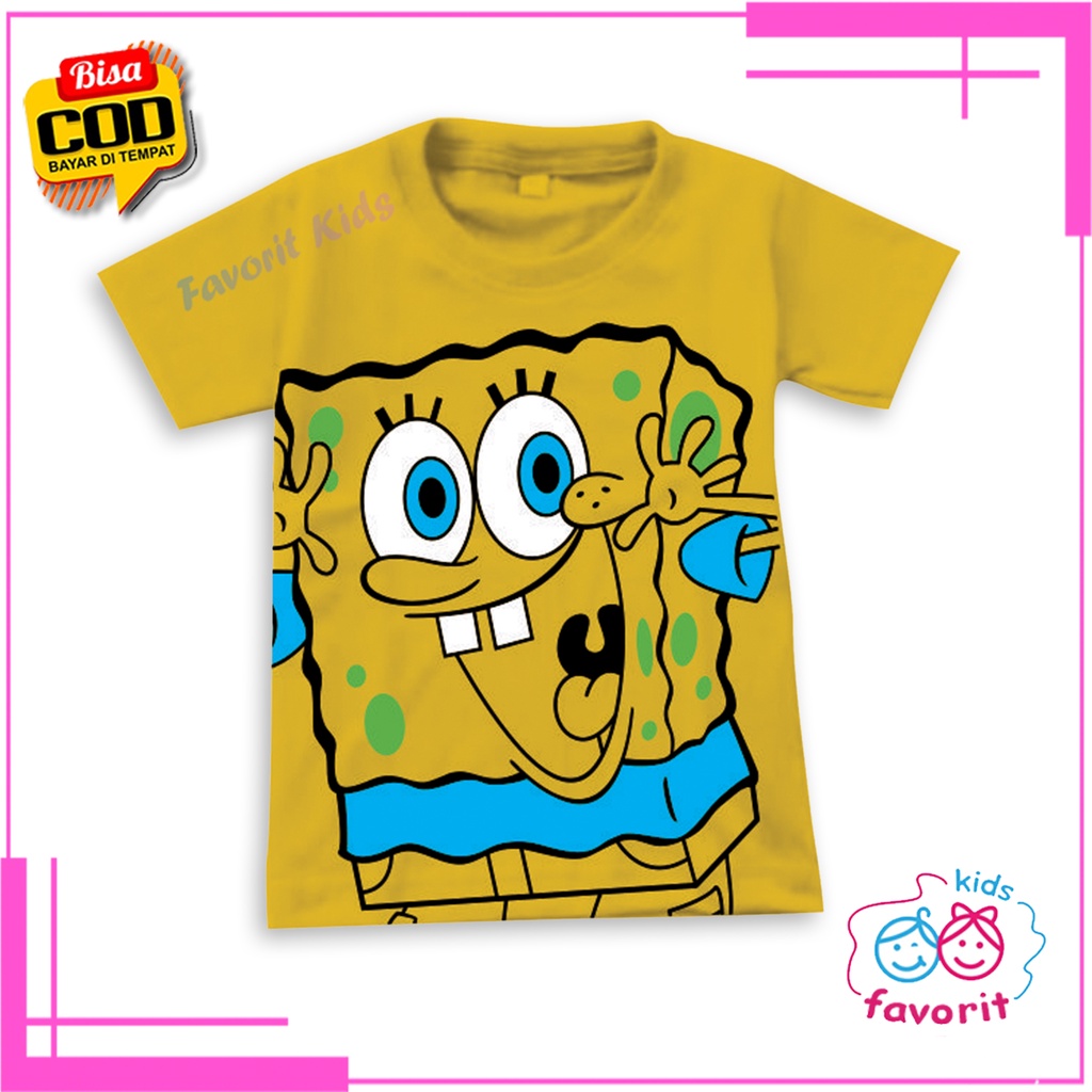 baju Kaos atasan anak laki laki dan perempuan lengan pendek || baju anak motif kartun