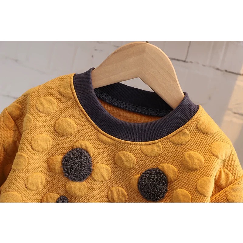 COD setelan anak laki laki import setelan sweater lengan panjang motif Smile setelan baju anak cowok impor sweater anak laki laki import fashion korea-3