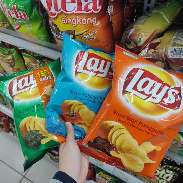 

[SALE] Lays Seawed/BBQ/Salmon Teriyaki/ Party Pack/ Keripik Kentang 68gr 120gr 168gr [Stok terbatas]