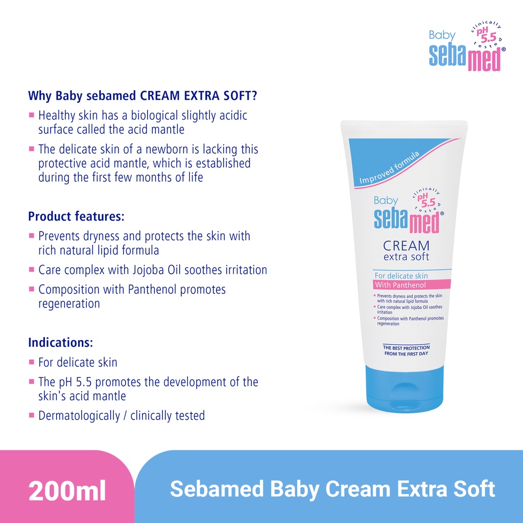 SEBAMED BABY CREAM EXTRA SOFT 200ML