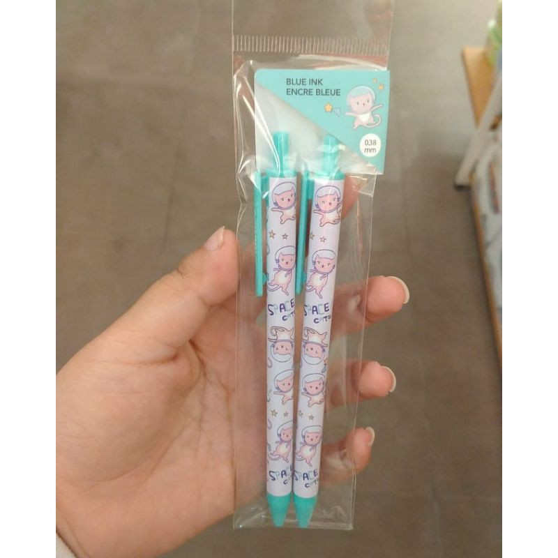 

miniso blue ink pen / pulpen ballpoint tinta biru 0, 38mm