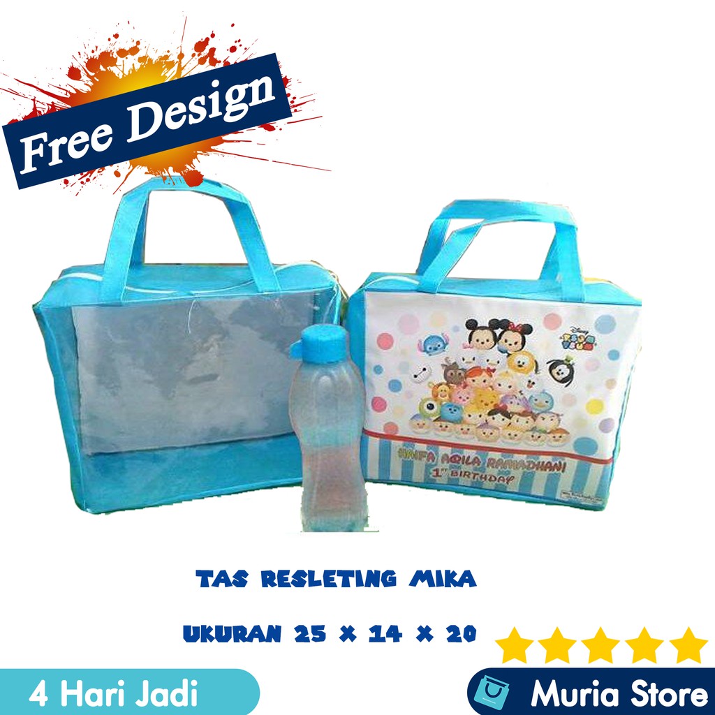 

GOODIE BAG MIKA RESLETING / TAS ULTAH / TAS MIKA RESLETING BENTO 25 X 18 X 20 - TEBAL