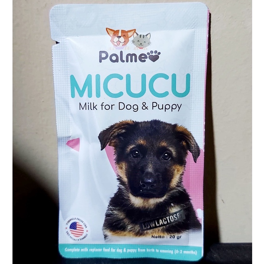 SUSU PUPPY ANAK ANJING MEREK MICUCU ECERAN 1 SACHET 20 GR