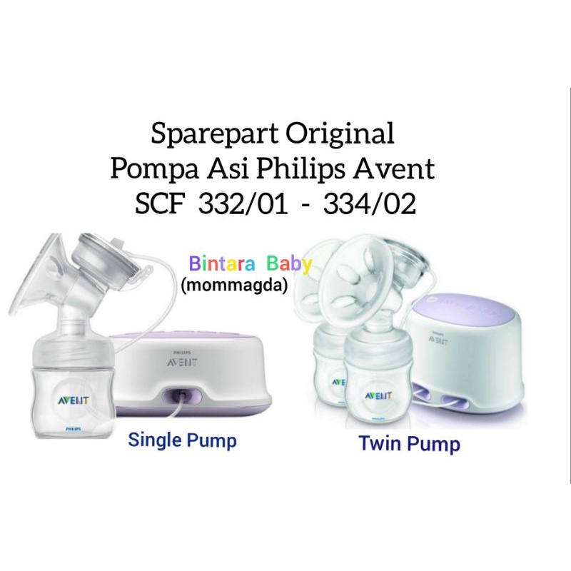 Sparepart Pompa Asi Philips Avent Elektrik Komplit Set Corong  Avent Electric Breast pump