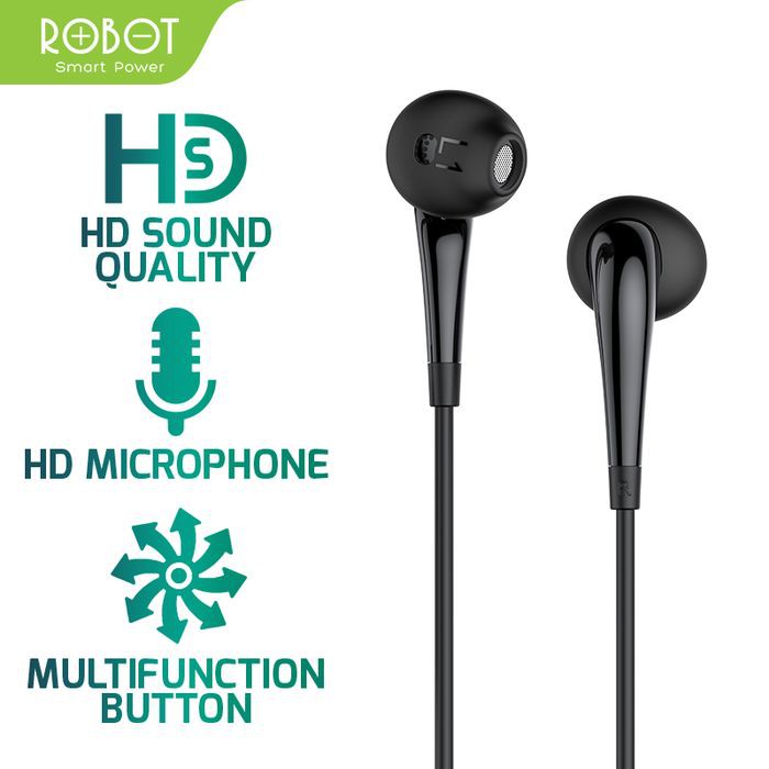 ROBOT Earphone/Headset Android/iPhone Garansi Resmi 1 Tahun - RE701 ORIGINAL