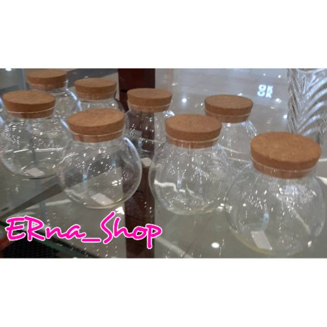 Toples Kaca Tutup Kayu