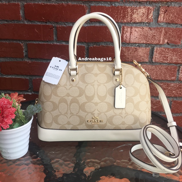 Tas coach mini sierra signature sign chalk original bag