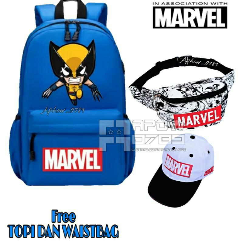 Ransel Wolverin paket hemat 3 in 1