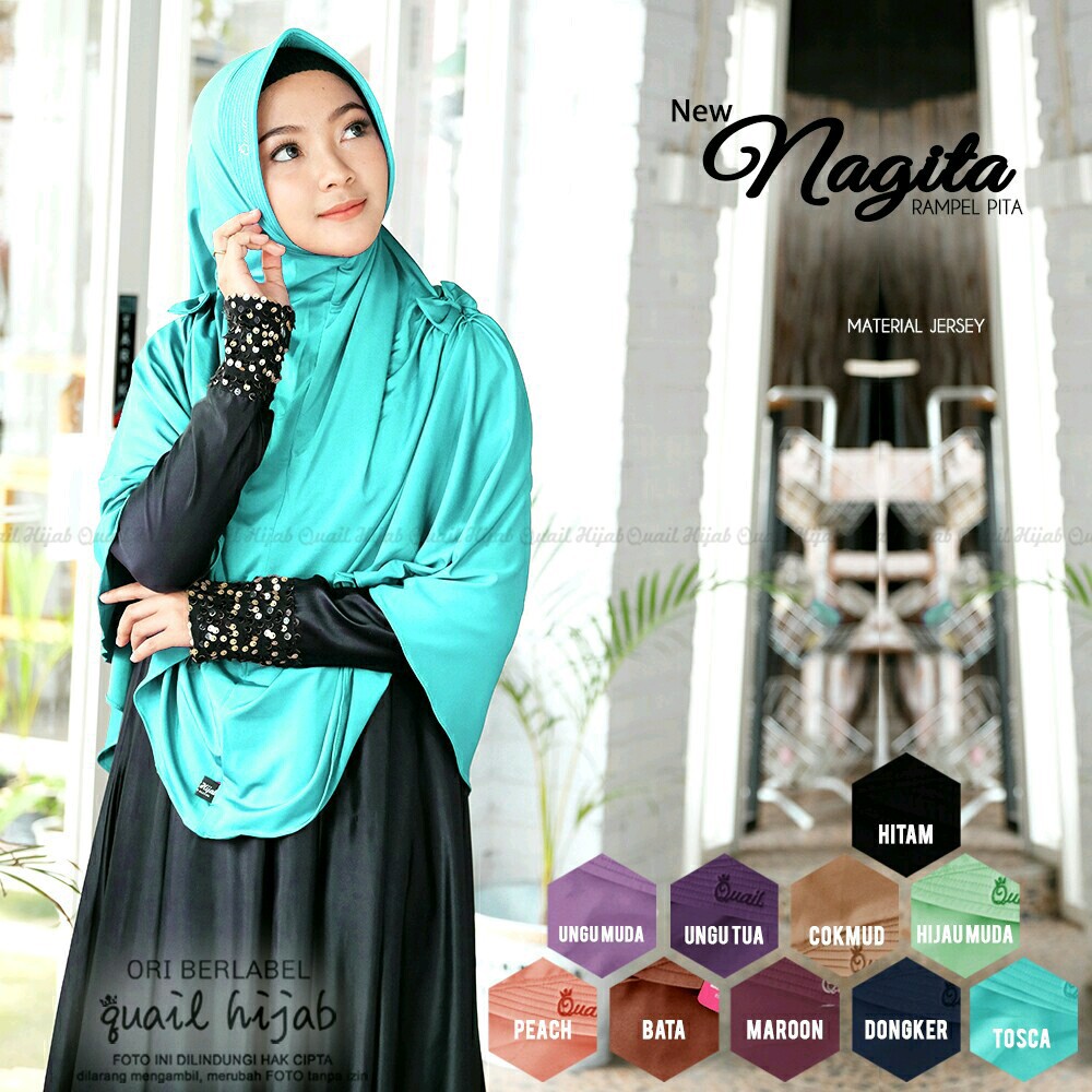 [Restock] Kerudung | Jilbab Jumbo | Khimar Syari Modis Model Terbaru New Nagita Quail Hijab Ori