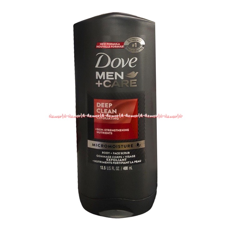 Dove Men Care 400ml Deep Clean Clean Comfort Extra Fresh Micromoisture Body Face Scrub Sabun Mandi Sabun Muka Wajah Pria Cowo Laki Laki Dovemen Dove Men's