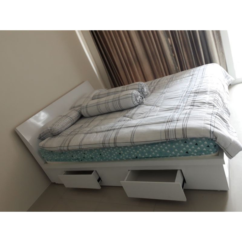 Jual bed tempat tidur ranjang dipan minimalis modern 200x200 | Shopee