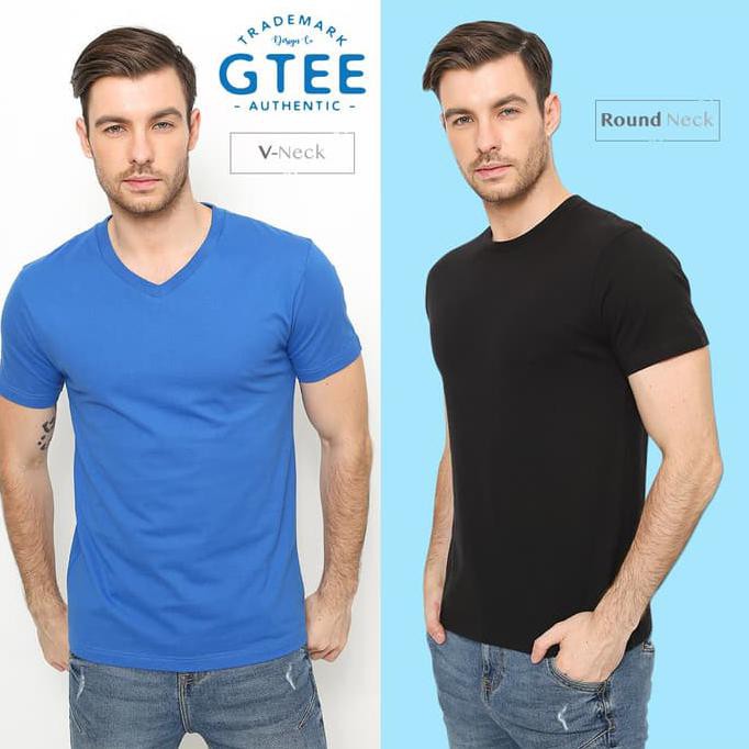 Super Sale GTEE MEN KAOS POLOS - Hitam, S Murah Banget