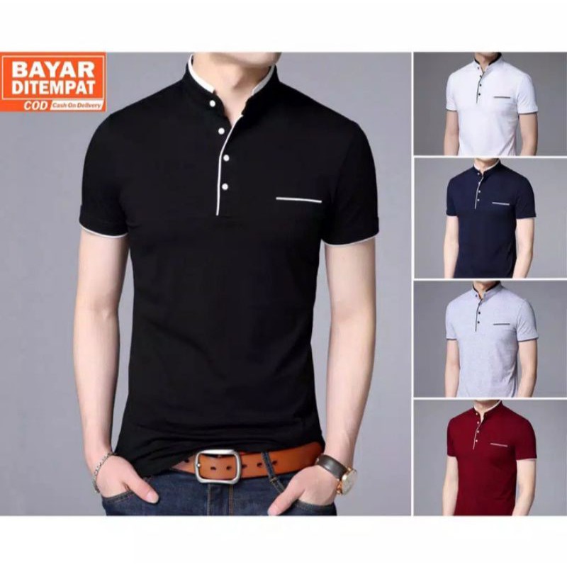 Polo Shirt Sanghai Collar Navy polos Original Distro Bandung