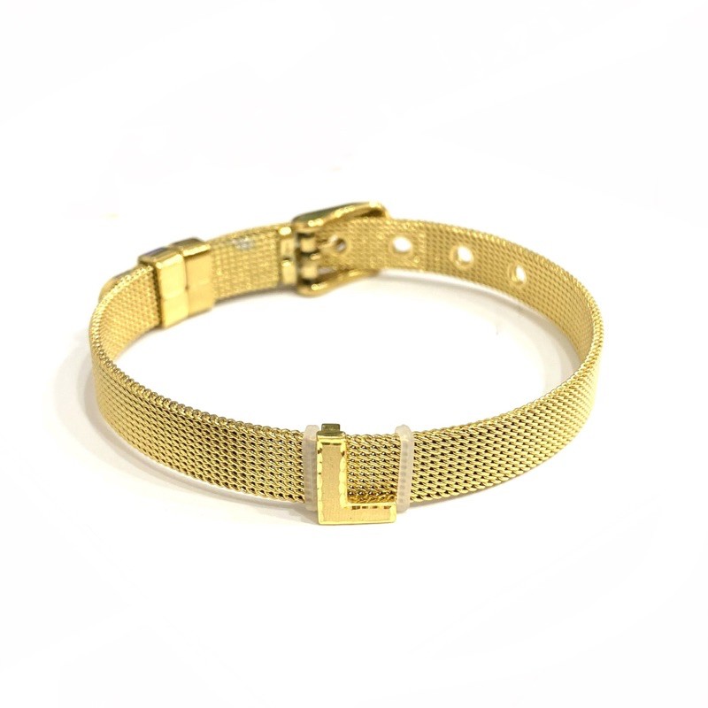 Gelang Gesper Arloji Set Liontin Emas Asli Kadar 700 Huruf L