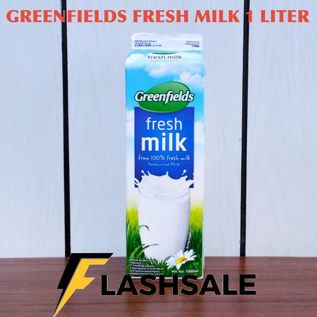 

greenfields fresh milk plain 1 liter greenfield freshmilk PCS