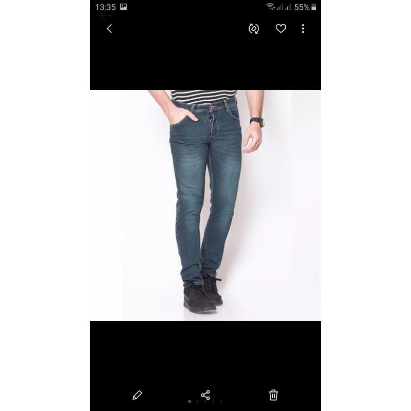 celana pria jeans 2nd red