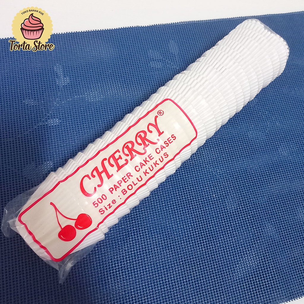 Cherry Paper Cake Cases Paper Cup Bolu Kukus PUTIH